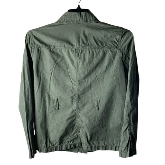 French Cuff Military Jacket Womens Size Medium Long Sleeves Pockets Green - Picture 4 of 8